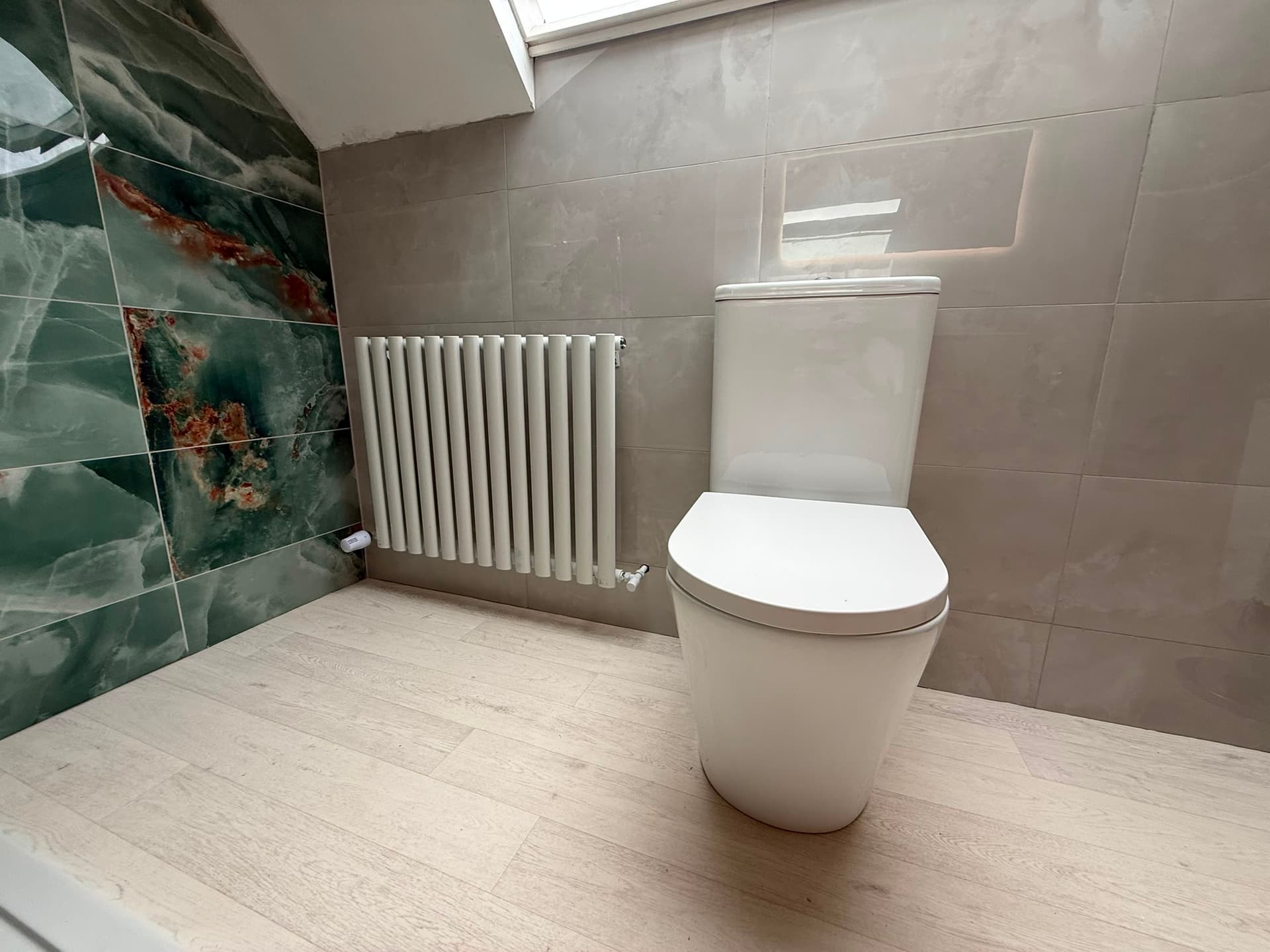 Green tile bathroom renovation