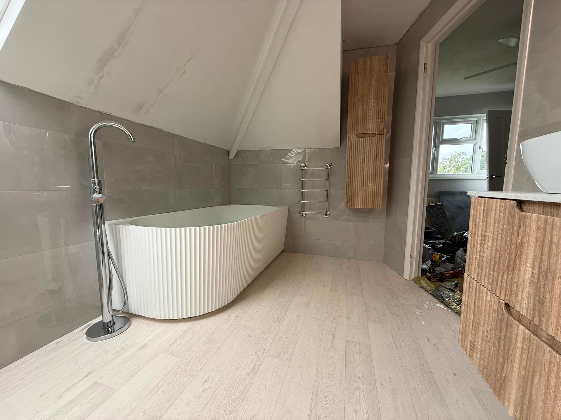 Green tile bathroom renovation